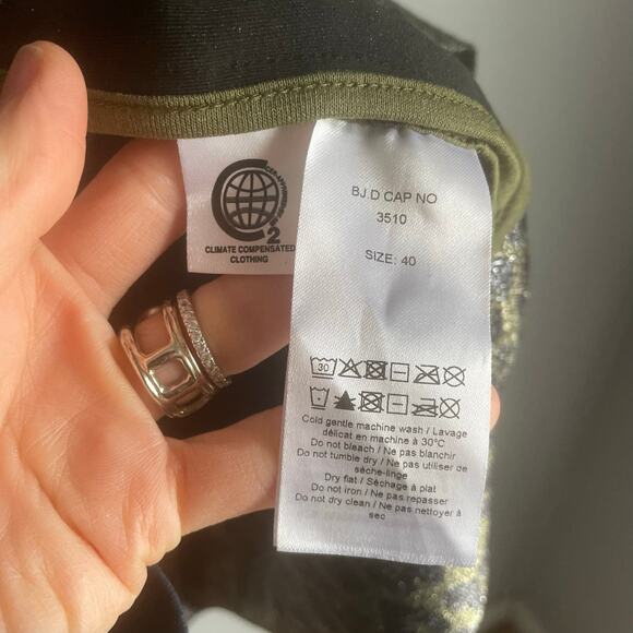 Ganni Leopard Print Cardigan Shimmer Capsule Wardrobe Office sz 40 PTP 19" sz L - Picture 4 of 8